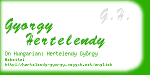 gyorgy hertelendy business card